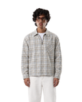 Flannel Polo Shirt - Beige