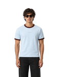 Ringer Raglan Tee - Powder Blue/ Coffee Bean