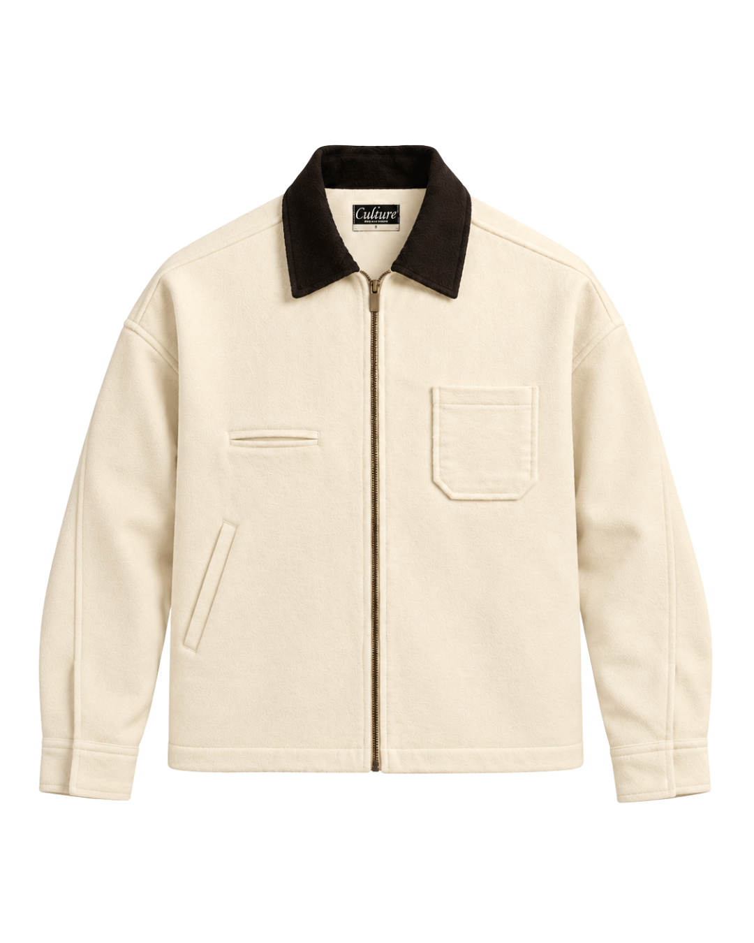 Boardroom Shacket - Ivory/Coffee Bean