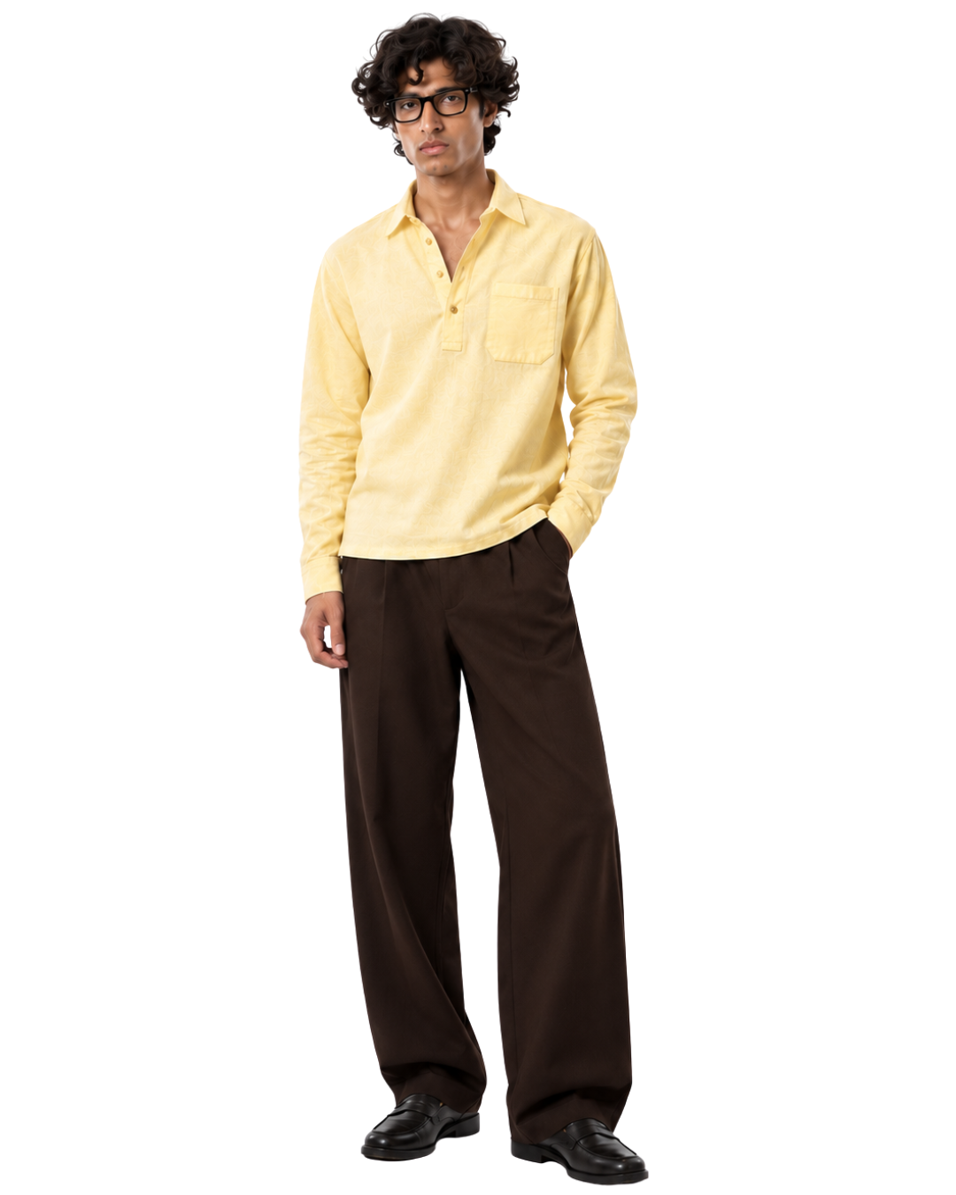 Rich Pleated Pants - Coffee Bean