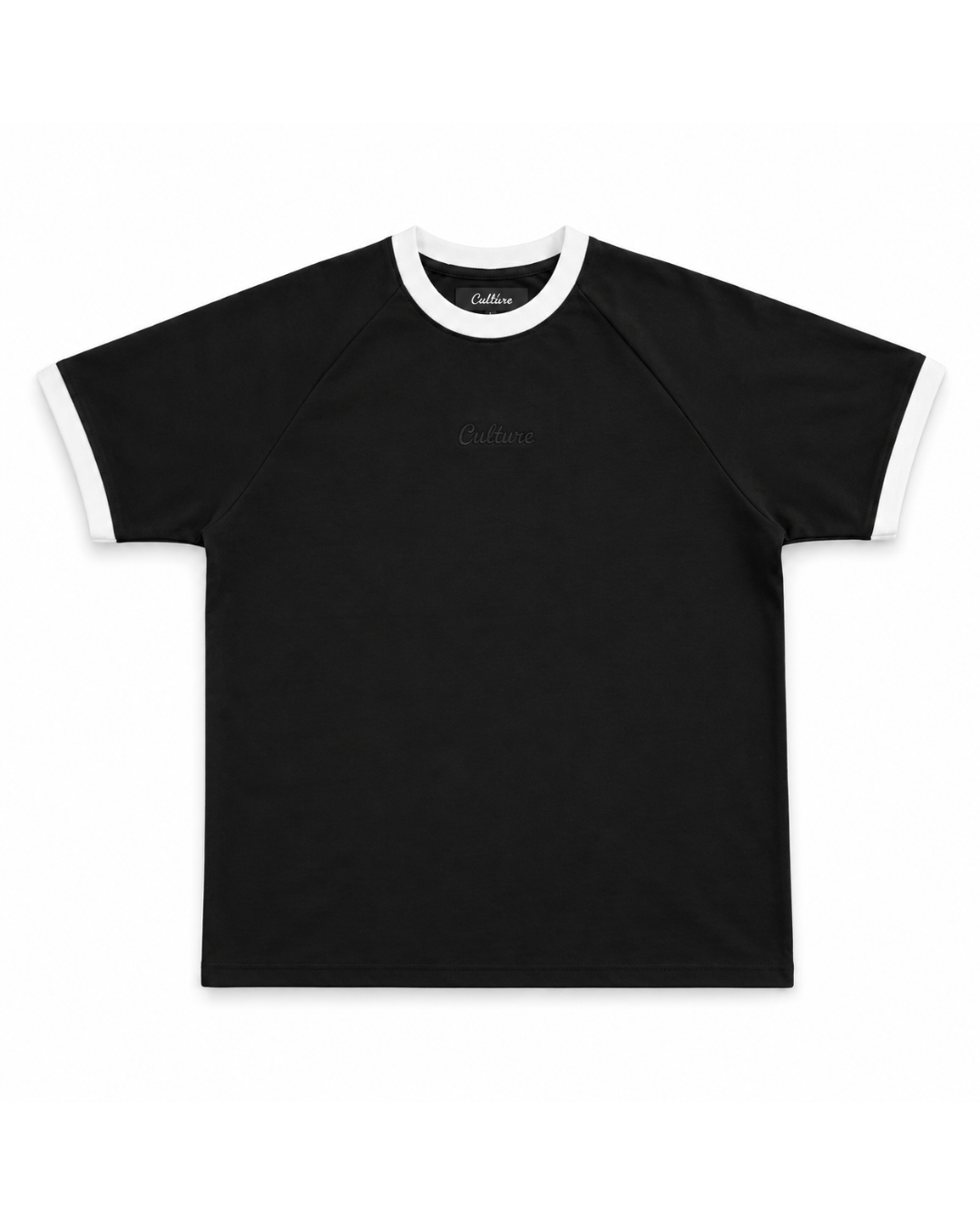 Ringer Raglan Tee - Black / White