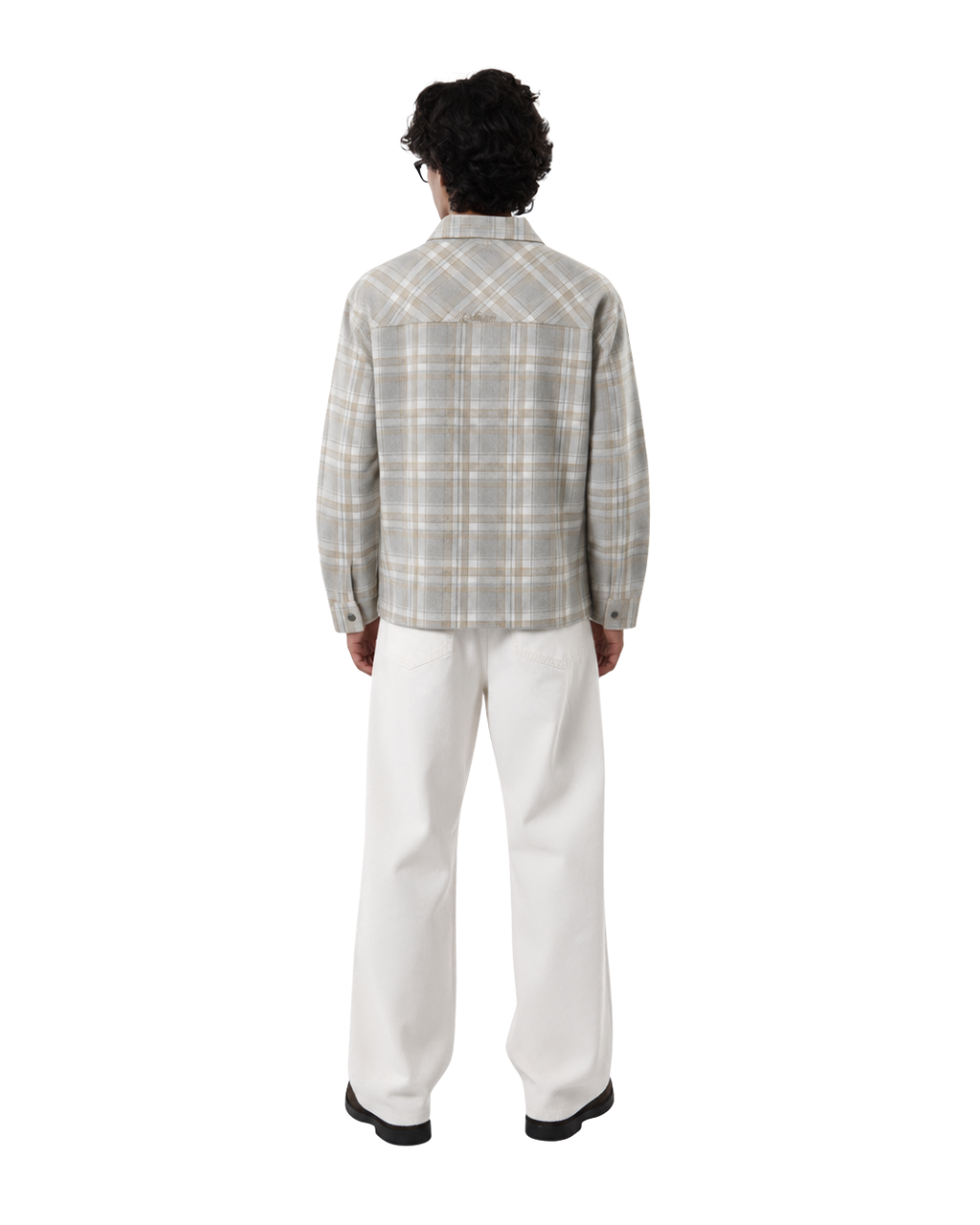 Flannel Polo Shirt - Beige