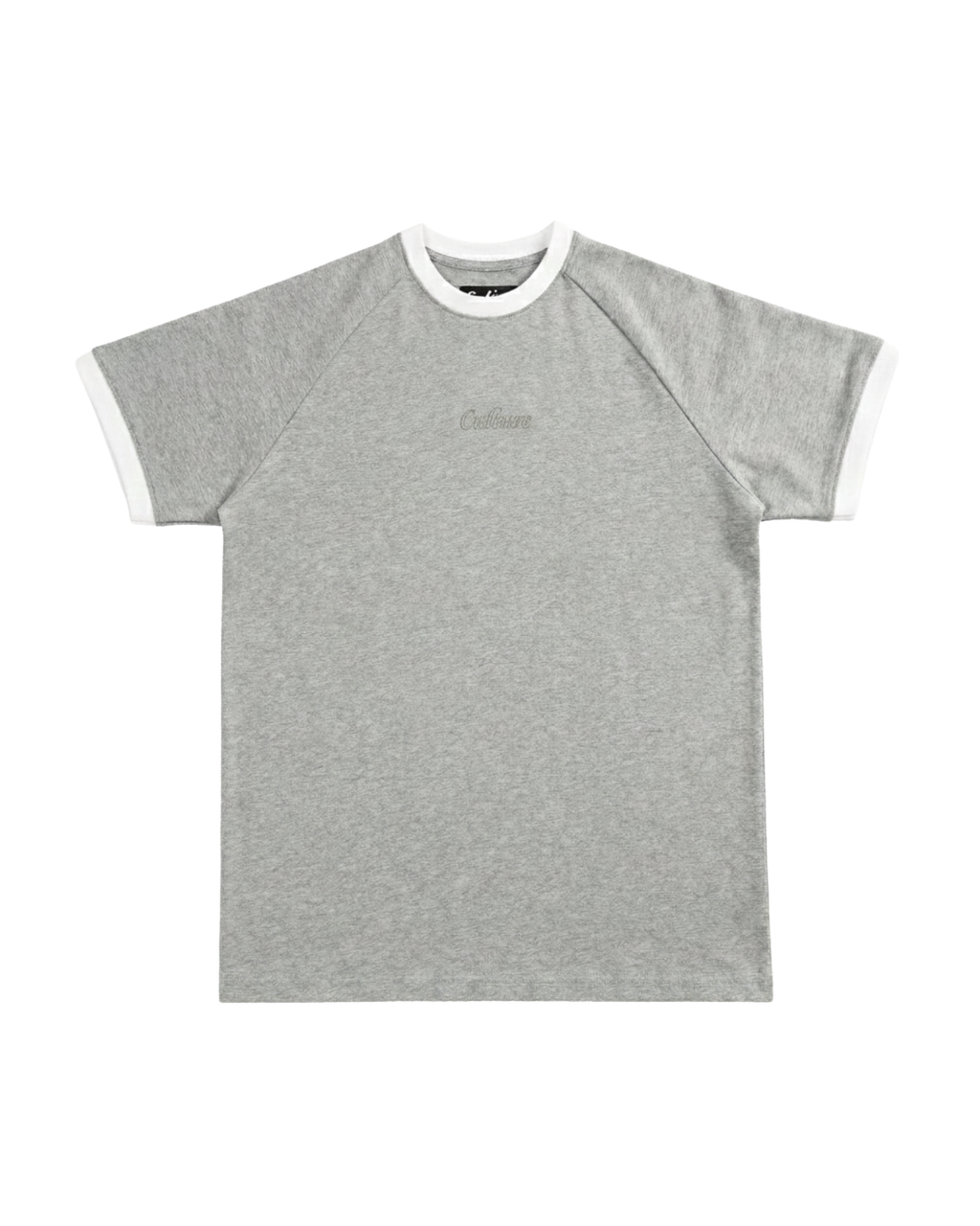 Ringer Raglan Tee - Grey / White