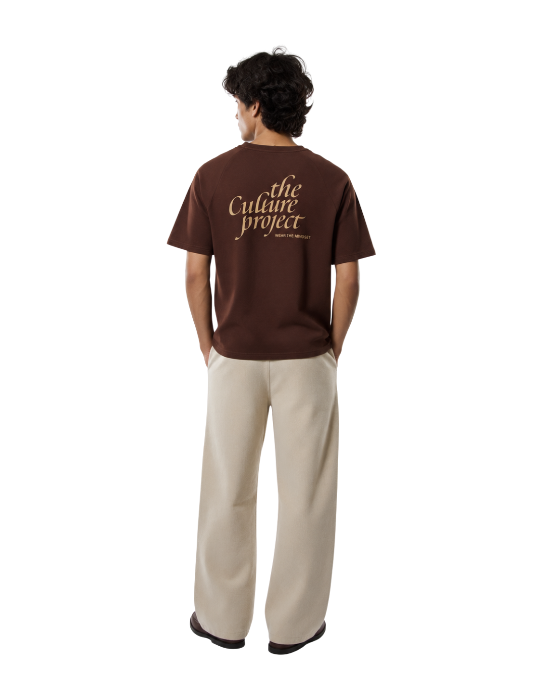 Short Sleeve Oversized Raglan Tee - Coffee Bean
