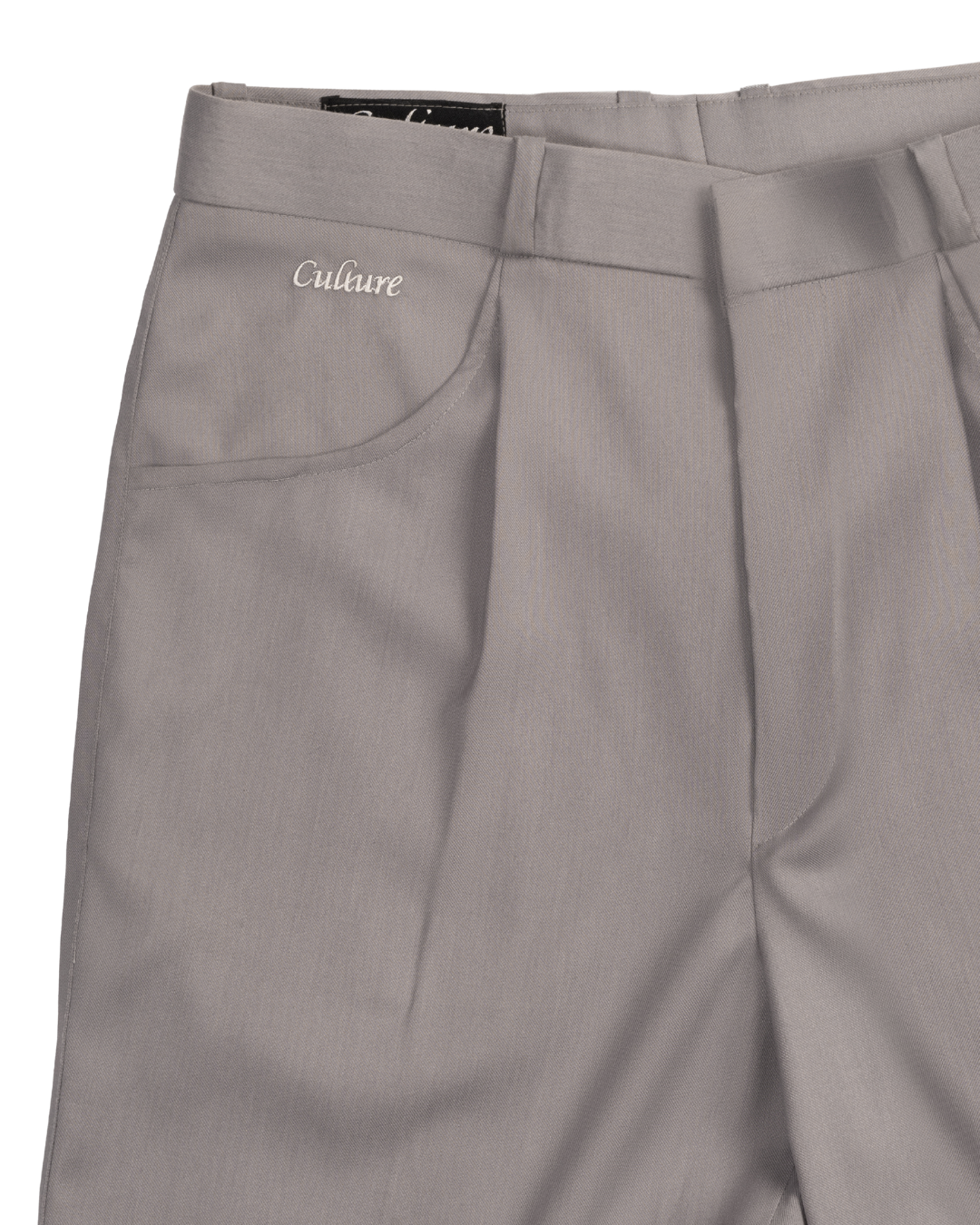 Rich Pleated Pants - Light Grey