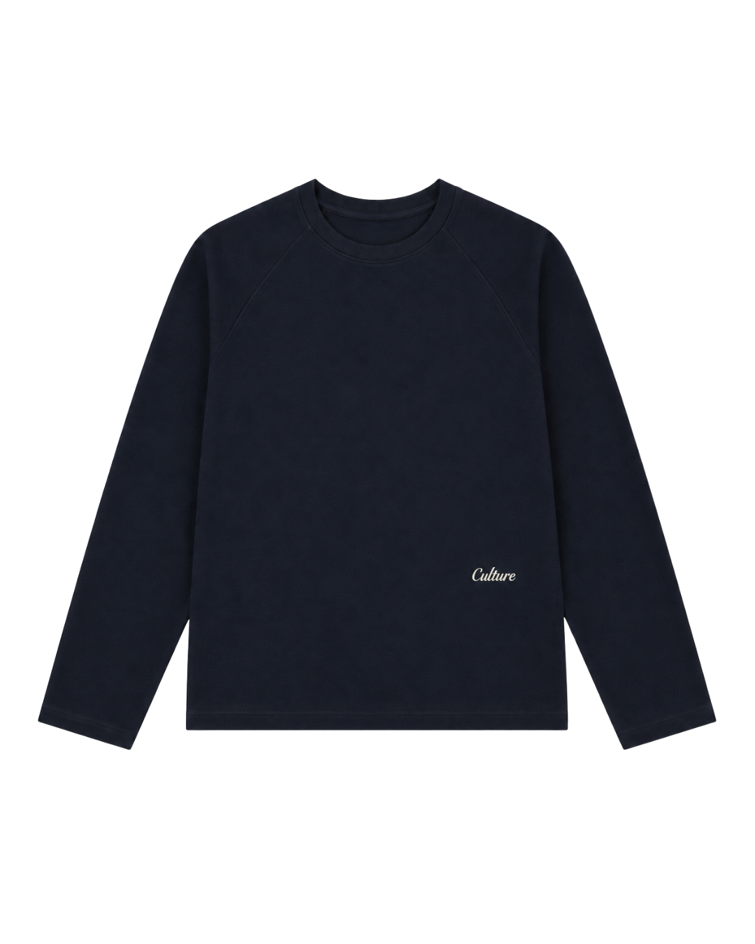 Long Sleeve Oversized Raglan Tee - Navy