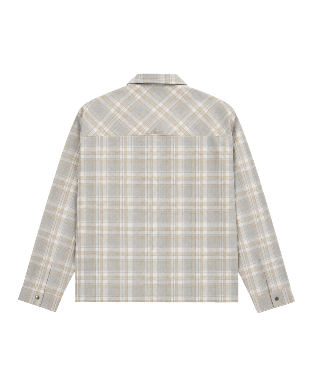 Flannel Polo Shirt - Beige