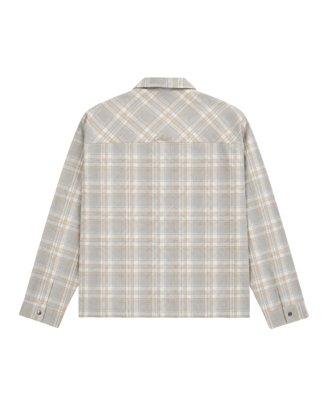 Flannel Polo Shirt - Beige