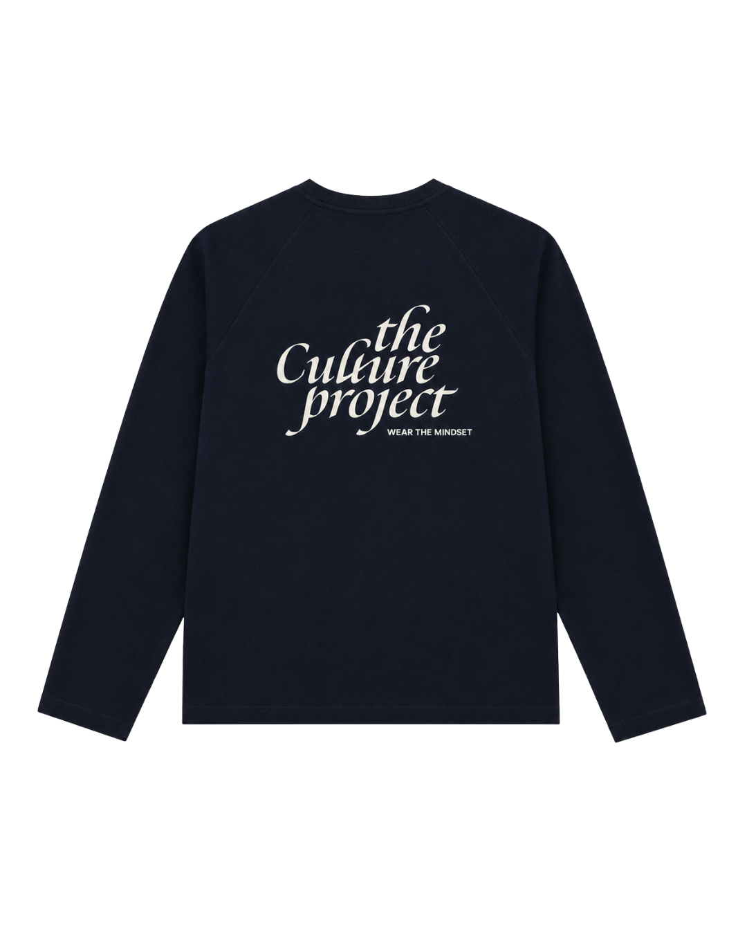Long Sleeve Oversized Raglan Tee - Navy