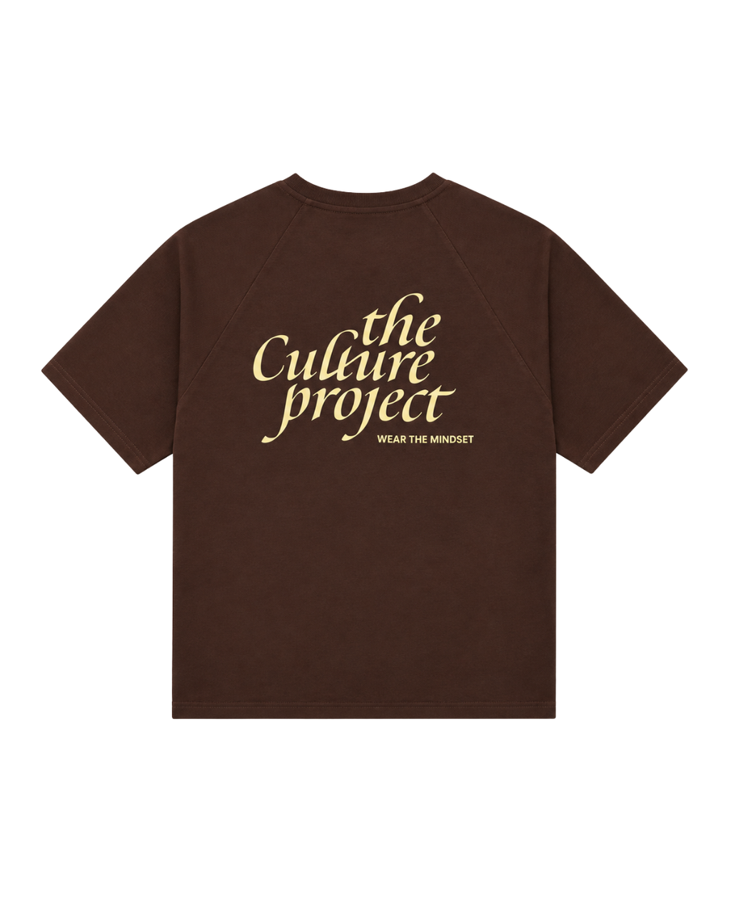 Short Sleeve Oversized Raglan Tee - Coffee Bean
