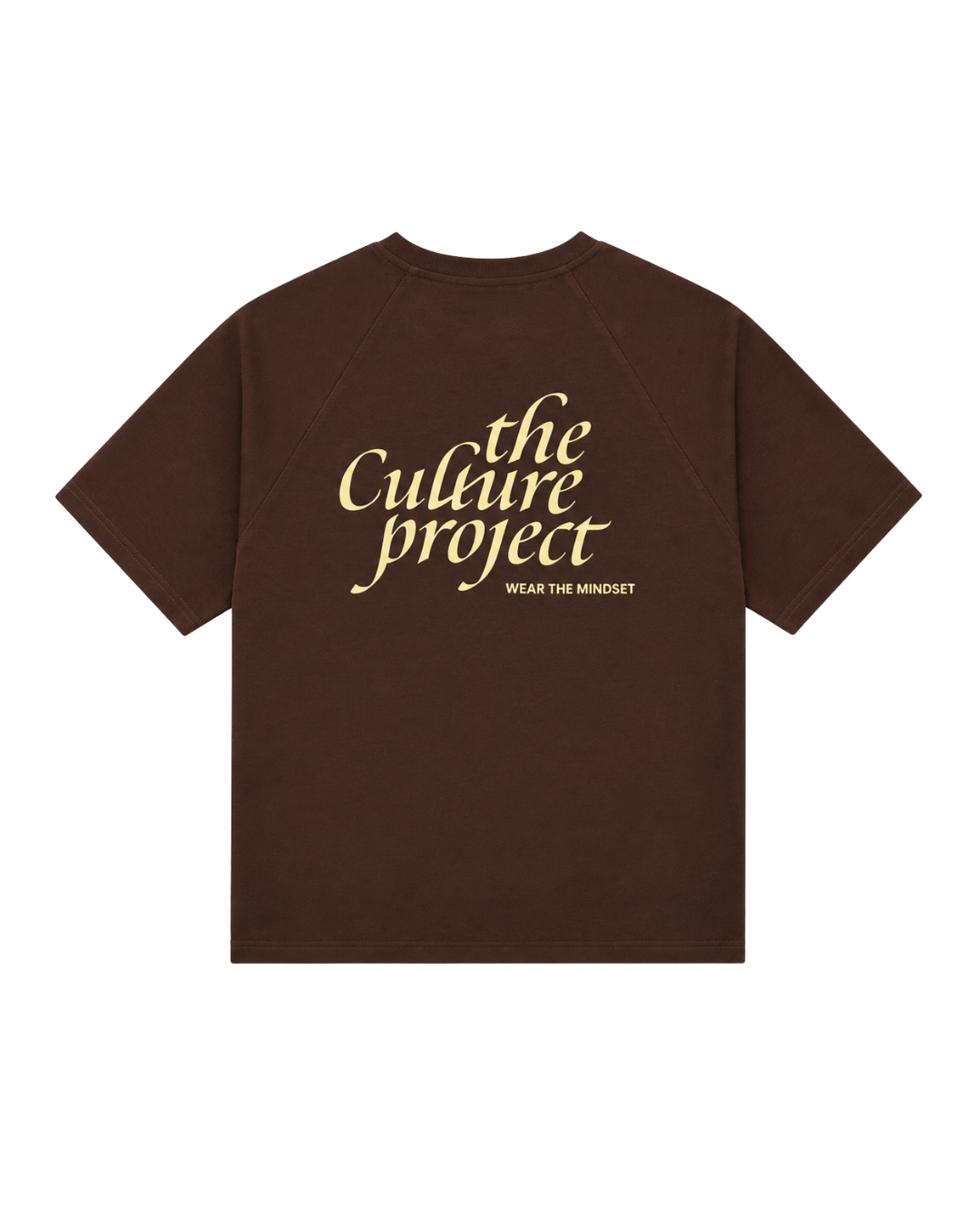 Short Sleeve Oversized Raglan Tee - Coffee Bean
