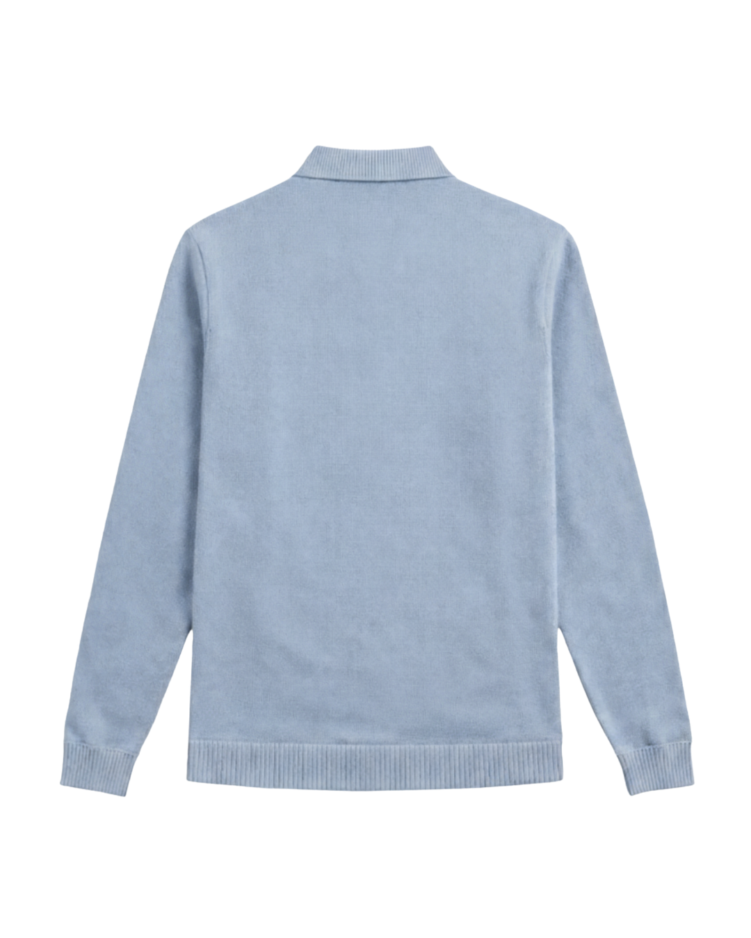Flat Knit Quarter Zip - Blue