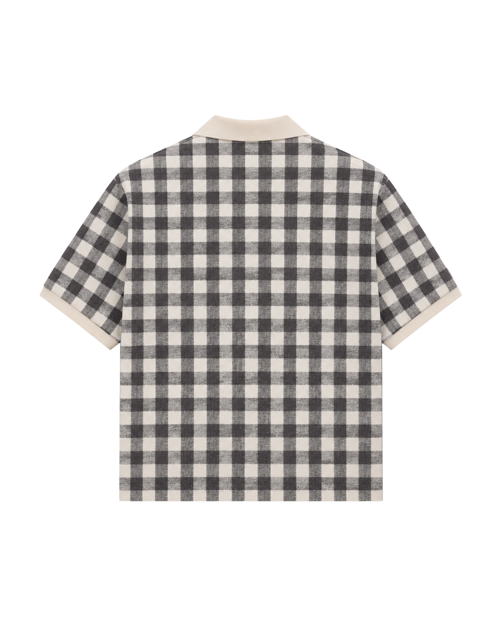 Checkered Polo shirt - Black / offwhite