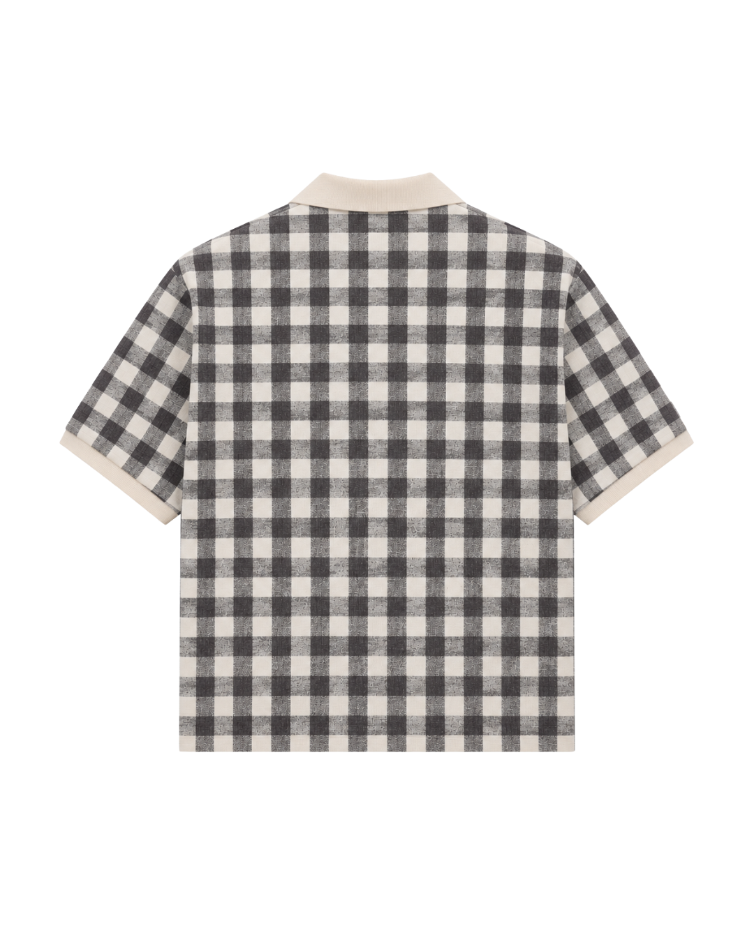 Checkered Polo shirt - Black / offwhite