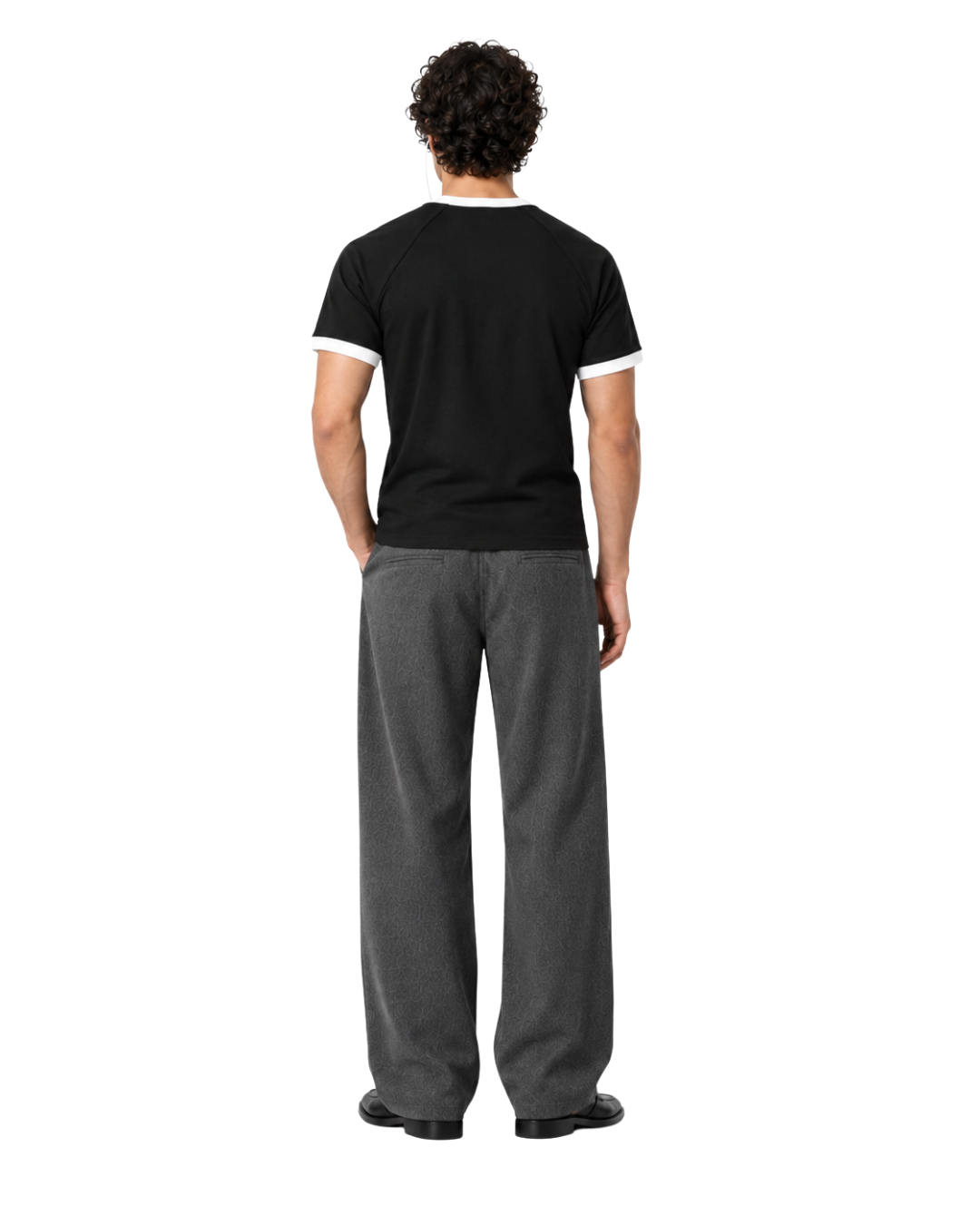 Ringer Raglan Tee - Black / White