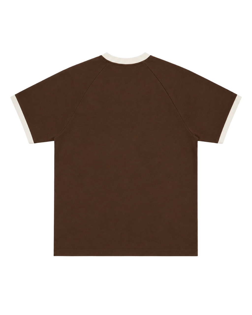 Ringer Raglan Tee - Brown / Off white