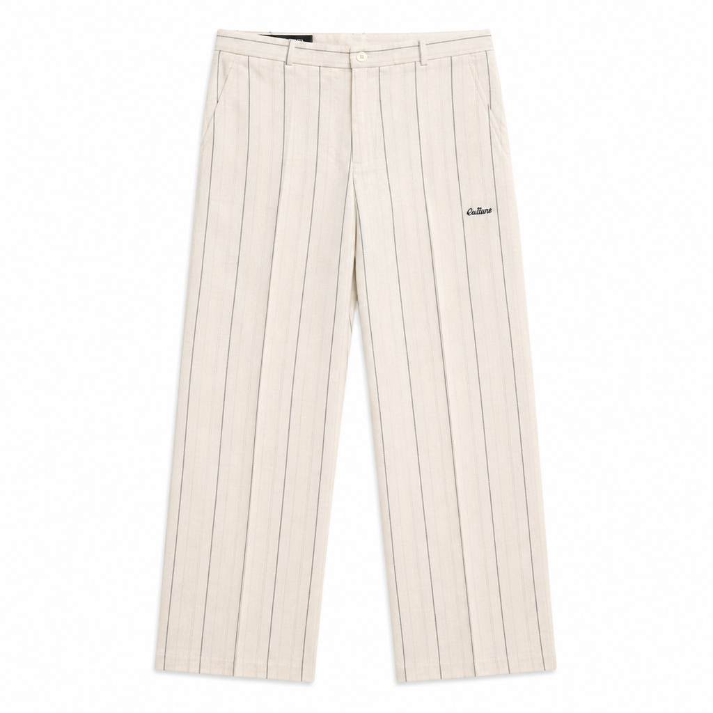 Summer Striped Pants - Offwhite