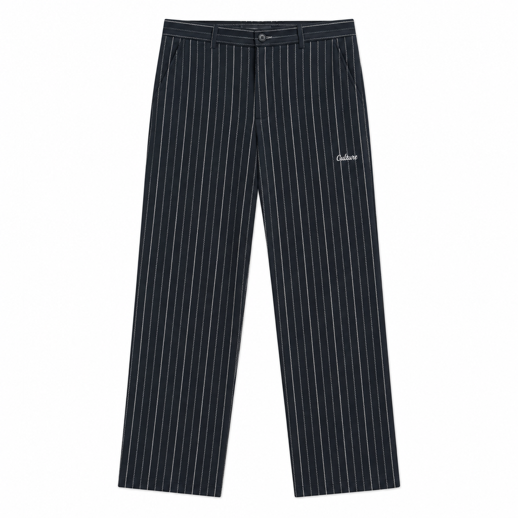 Summer Striped Pants - Navy Blue