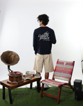 Long Sleeve Oversized Raglan Tee - Navy