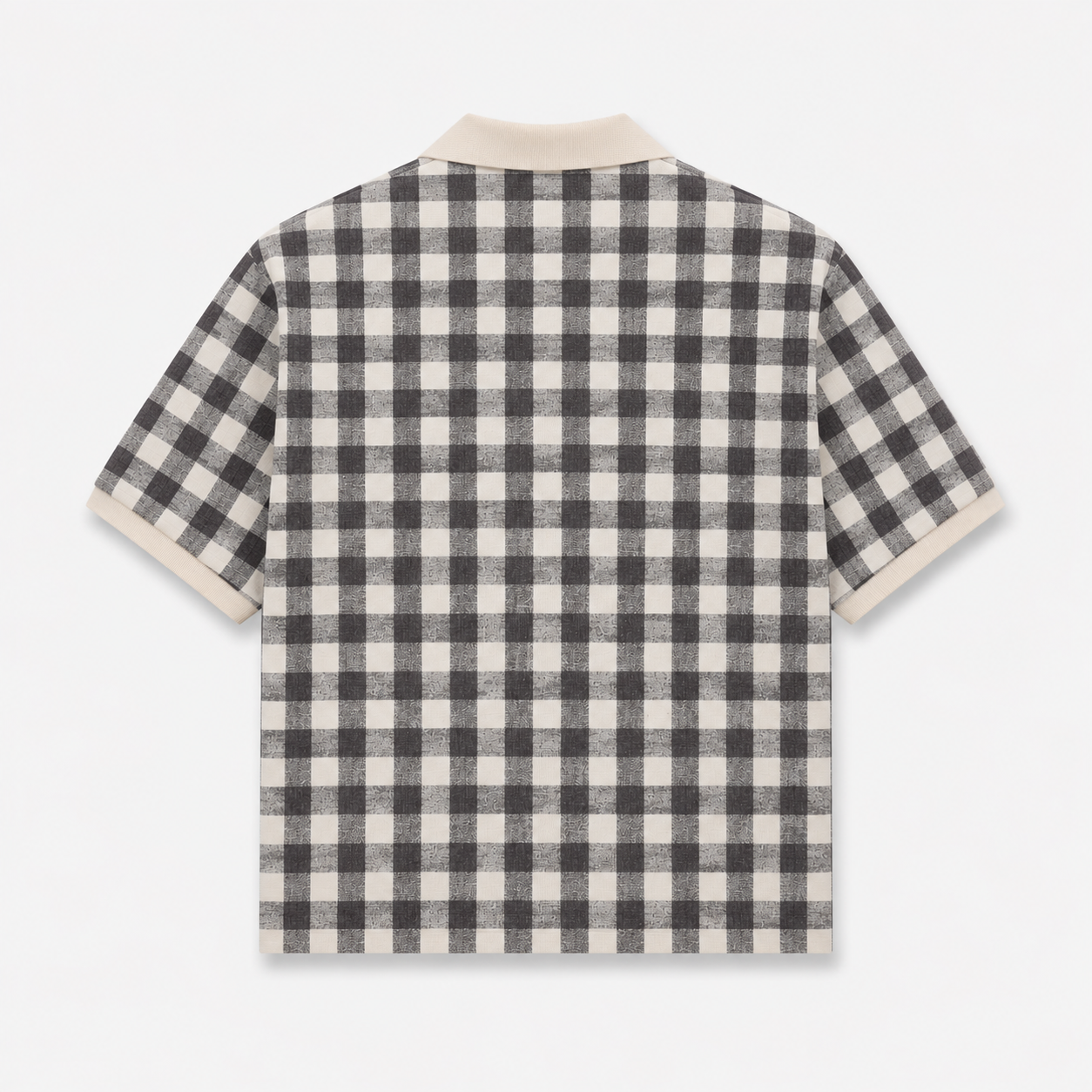 Checkered Polo shirt - Black / offwhite
