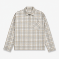 Flannel Polo Shirt - Beige