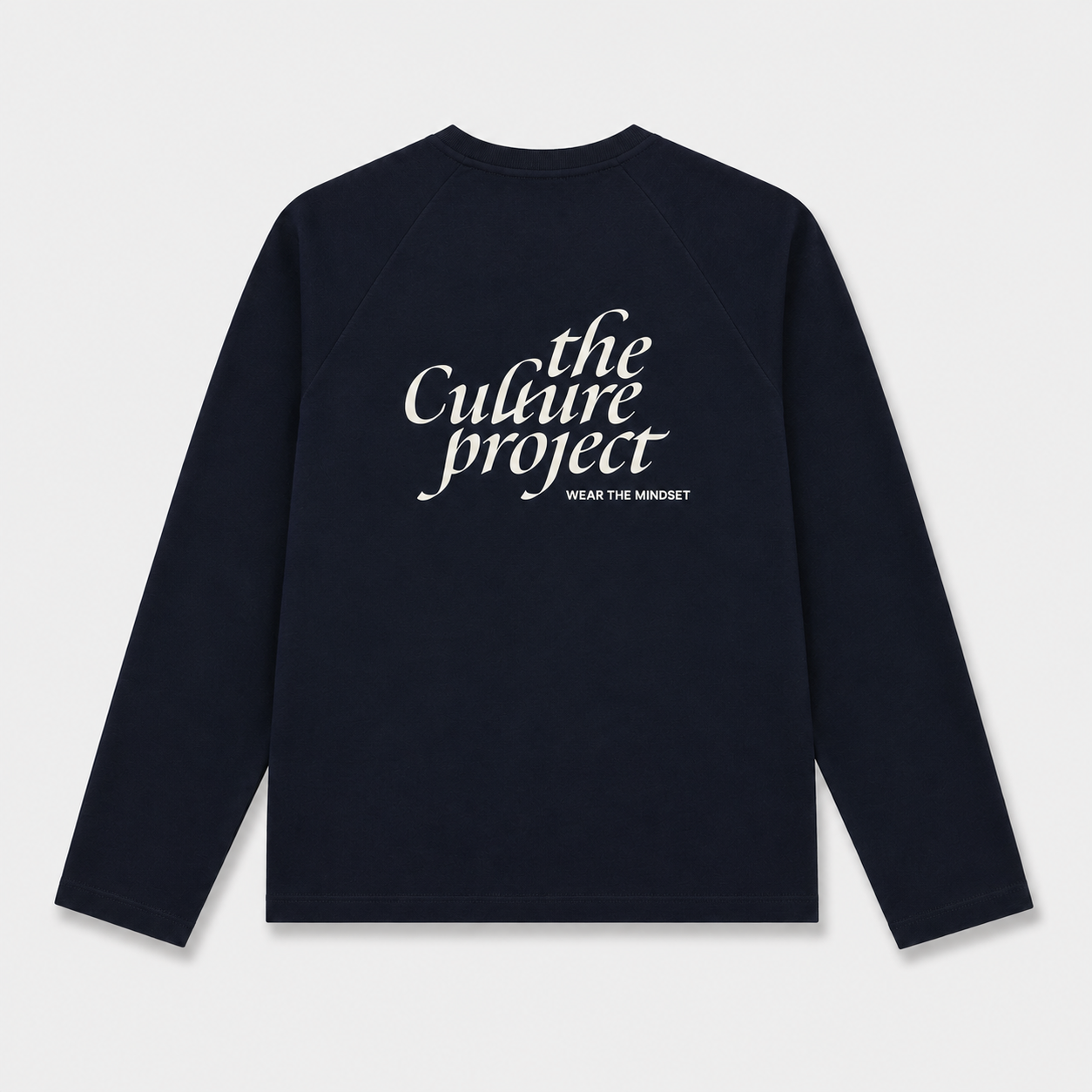 Long Sleeve Oversized Raglan Tee - Navy