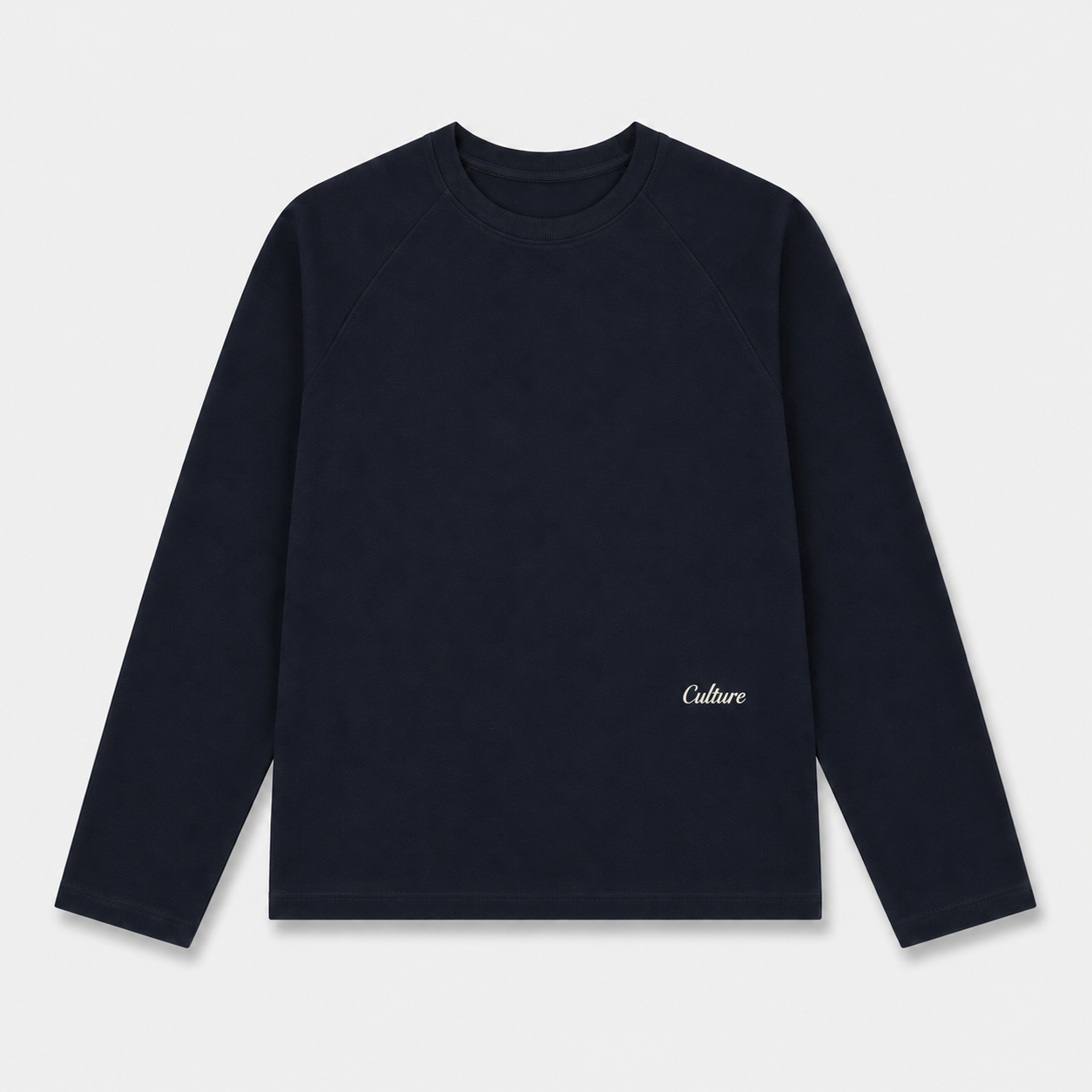 Long Sleeve Oversized Raglan Tee - Navy