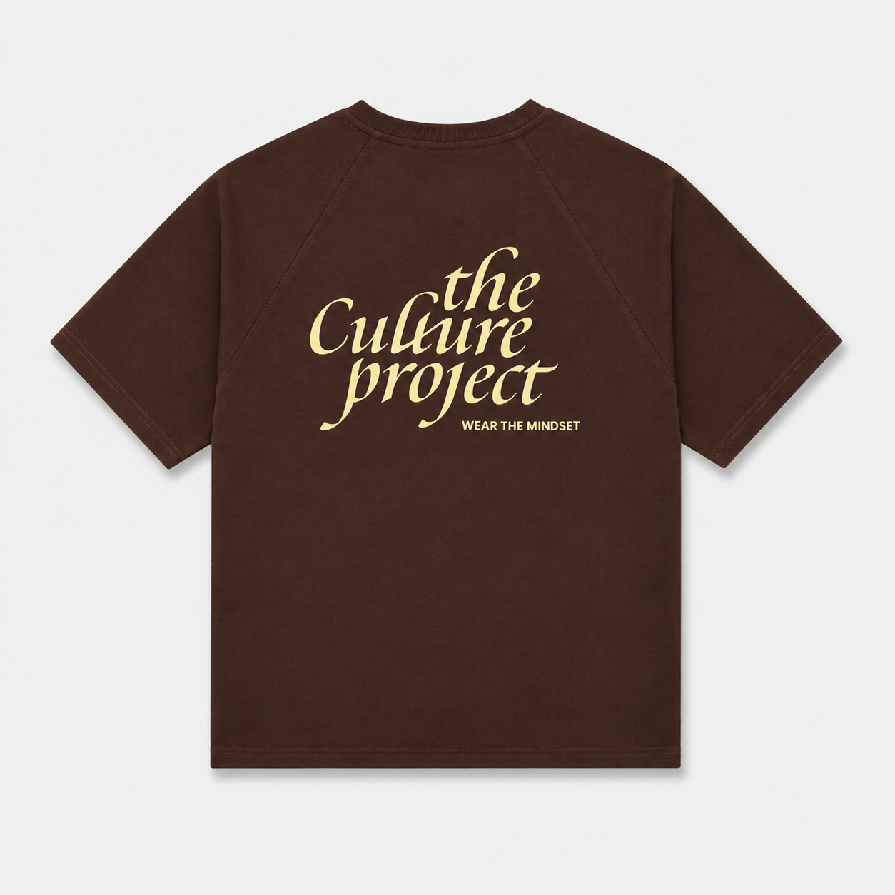 Short Sleeve Oversized Raglan Tee - Coffee Bean